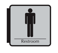 2 sided mens room sign - womens bathroom signage