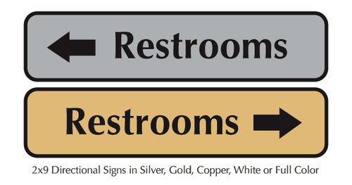 Restroom Directional Office Signs