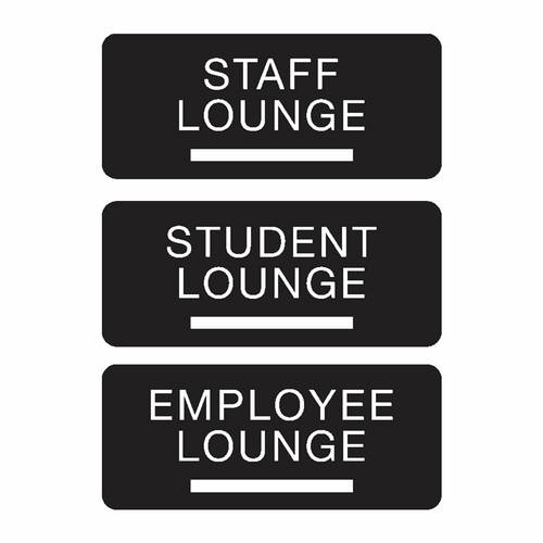 Staff Lounge and Employee Lounge Office Signs in Grade 2 ADA Braille