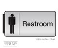 Two sided restroom signs and
