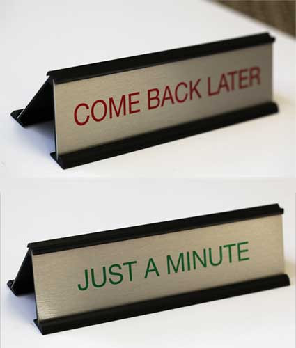 A Frame Metal Office Sign