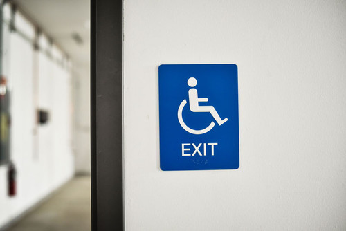 ADA Braille Accessible EXIT Sign with Tactile Text and Grade 2 Braille