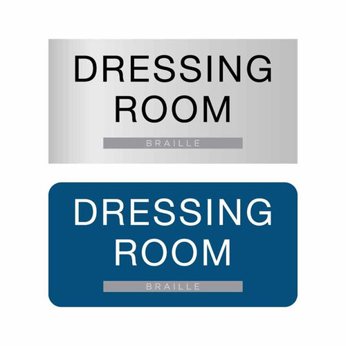 ADA Braille Dressing Room Signs in 2 sizes