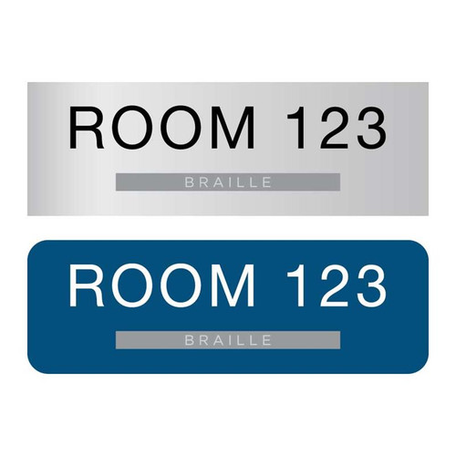 Room Number ADA Signage Braille Signs