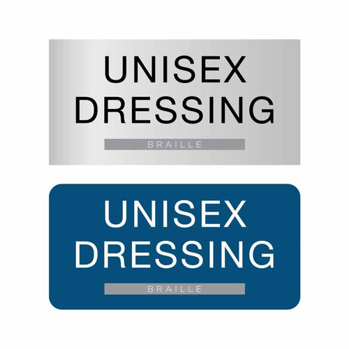 ADA Unisex Dressing Room Signs and Braille Compliant Office Signs