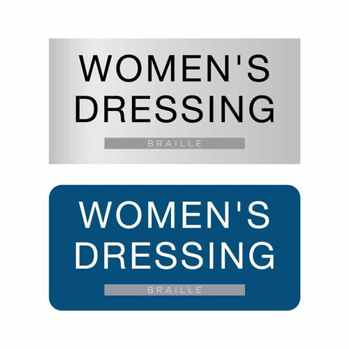 Womens Dressing Room Signs in ADA Braille