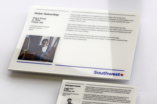 Full Color Art Gallery Wall Placard