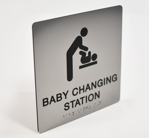 ADA Braille Baby Changing Station Sign - 9" x 9"