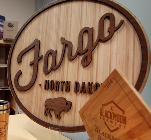 Fargo Round Bamboo Sign