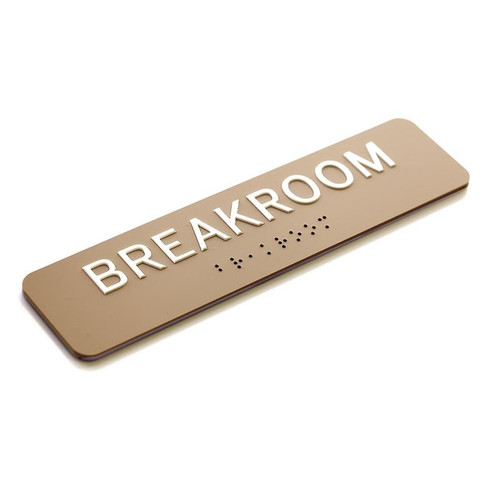 Breakroom ADA Braille Signs for Office and New Construvtion