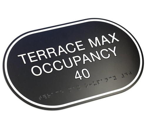 Custom ADA Braille signs in a Premium Look and Design - Black Pill ADA Signs