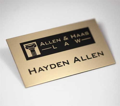 Brass Plated Executive Name Tags - Name Badges