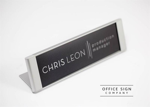 Changeable Desk Signs - Removable Inserts - desk nameplates