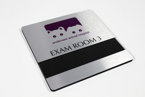 Custom Exam Room Sign with Insert Channel