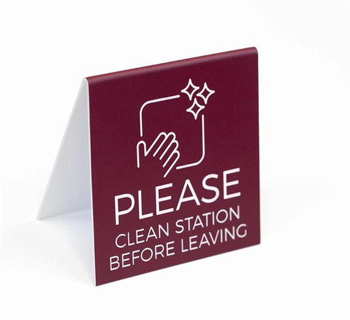 Please Clean Station Before Leaving Office Signs and Hospital Signs