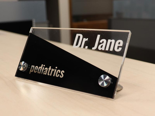 Custom Desk Signs with Stand-Offs