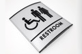 Contemporary Toilet Signs and Restroom Signs in ADA Braille.