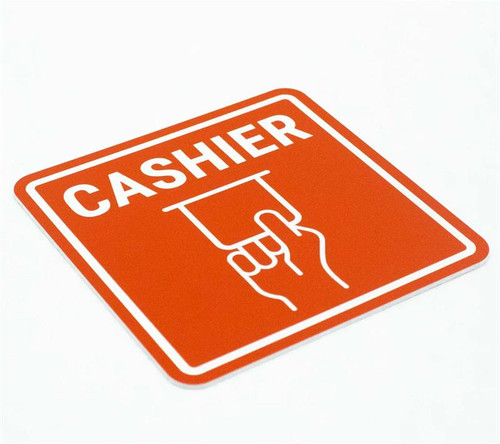 Cashier Engraved Sign