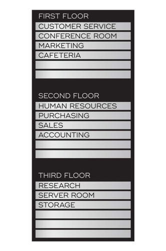 Cool Directory Signs and Wayfinding signs for lobby, business and tenant directory