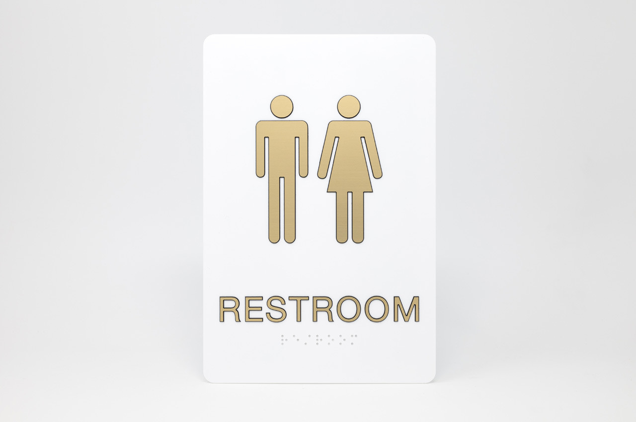 Premium Gold Series ADA Restroom Signs