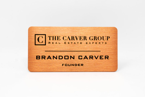 Copper Metal Name Tag / Name Badge