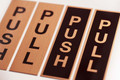Real Copper Push Pull Sign Set