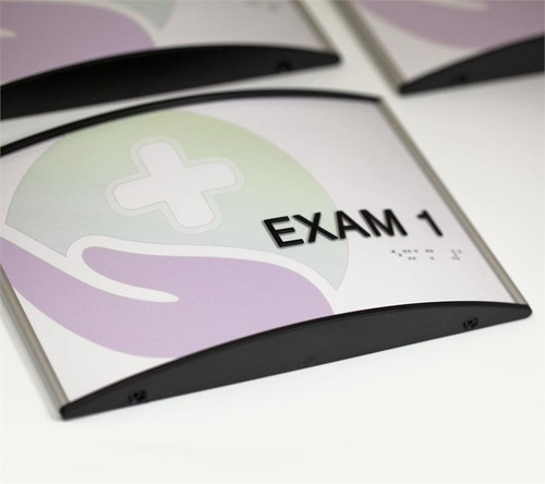 Curved Exam Room Signs and ADA Office Signs