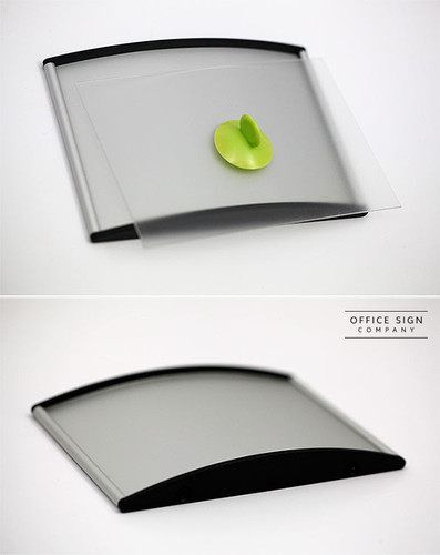Extra Large Interchangeable Office Signs with a Stylish Curved Face