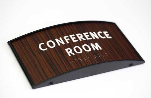 Conference Room Curved Sign with ADA Braille