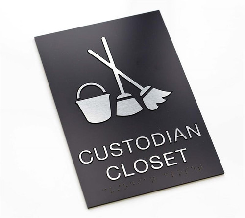 Custodian and Janitor ADA Braille Signs