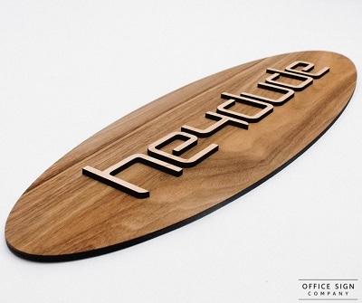 Wooden Business Office Sign