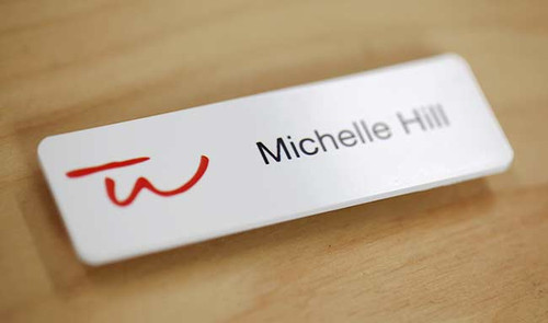 Full Color Laminated Plastic Name Tags