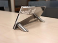 Brushed Metal Stand Offs for desk signs and desk name paltes