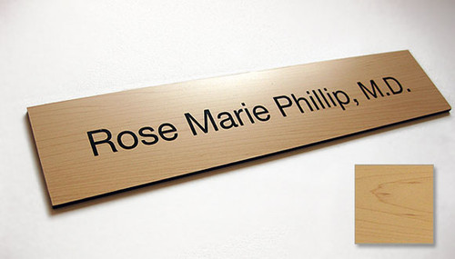 La Madera Rich Wood Office Signs & Employee Nameplates
