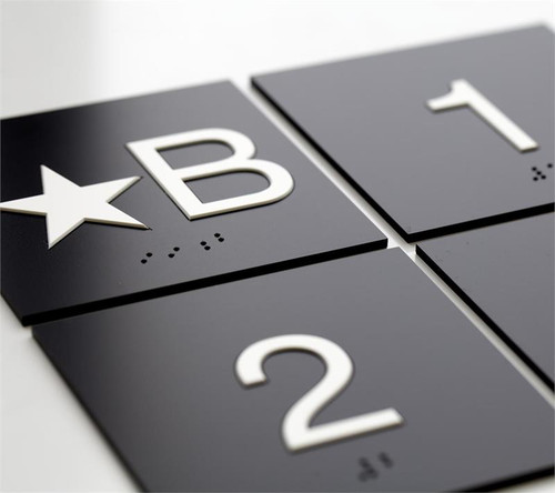Braille Elevator Plates and Signs