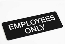 Employees Only Engraved Office Sign