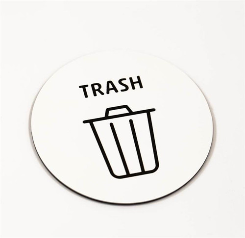 Round Trash Marker Signs