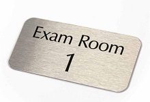 Frameless Office/Exam Room Name Plate Sign