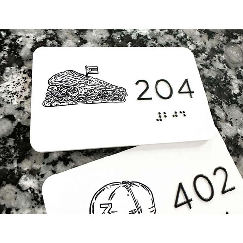 Printed Braille Office Signs