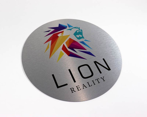 Brushed metal Printed Office Signs and Business Signs