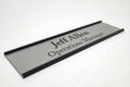 Insert signs that fit into open ended sign frames for office and business.