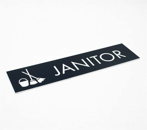 Engraved Janitor Sign