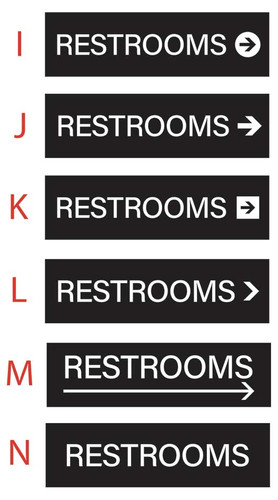 Hallway or Wall Restroom Signs and Wayfinding Office Signs
