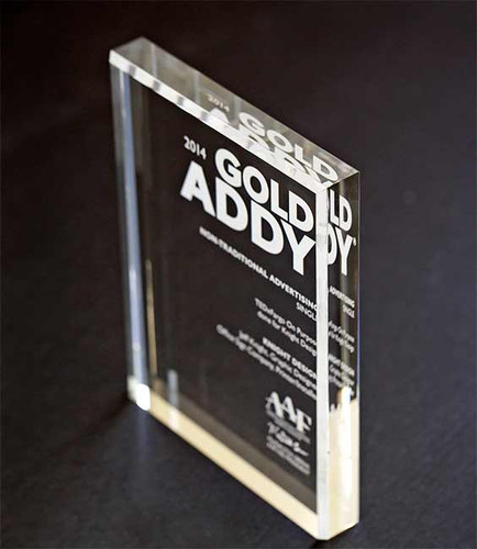 Clear Acrylic Standing Award with Bevel