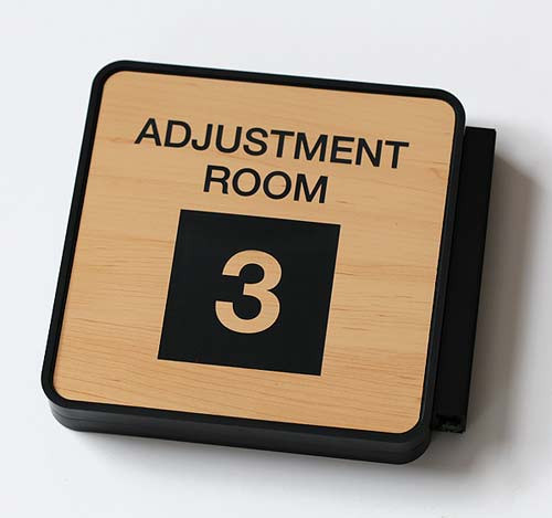 Madera Wood Tone Wayfinding Sign - 2 Sided Directional Signs