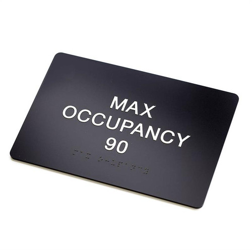Max Occupancy Building Signs ADA Braille