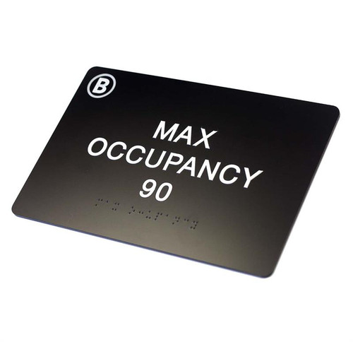 Max Occupancy ADA Braille Office Signs and New Building Signs