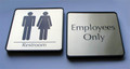Square Bathroom Signs