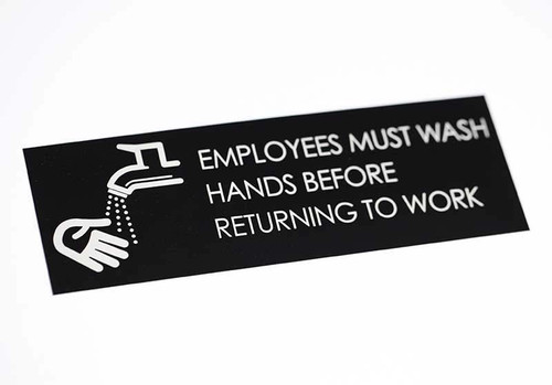 Engraved Must Wash Hands Signs