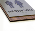 The Best Restroom Signs Wooden ADA Signs with Walnut Wood